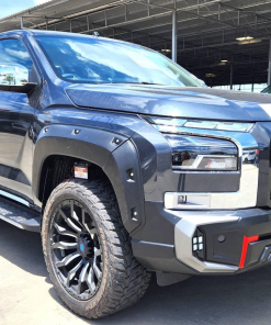 Alternative view of Rider Bodykit for Mitsubishi Triton Double Cab 2023-2025 (Matte black with silver and red line)