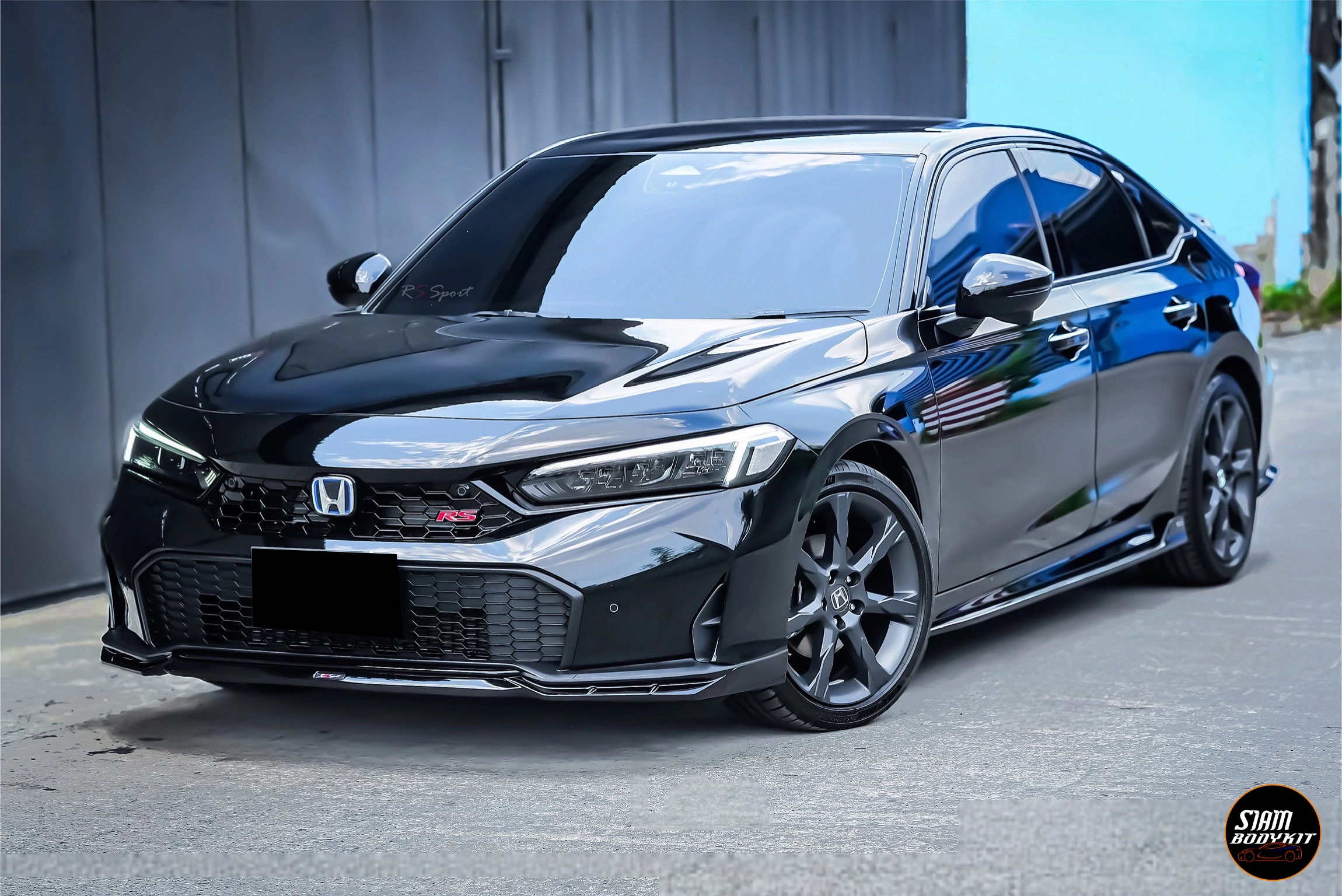 DAMP RS Bodykit for Honda Civic FE 2026 MINOR CHANGE RS MODEL (Glossy Black) - Image 2